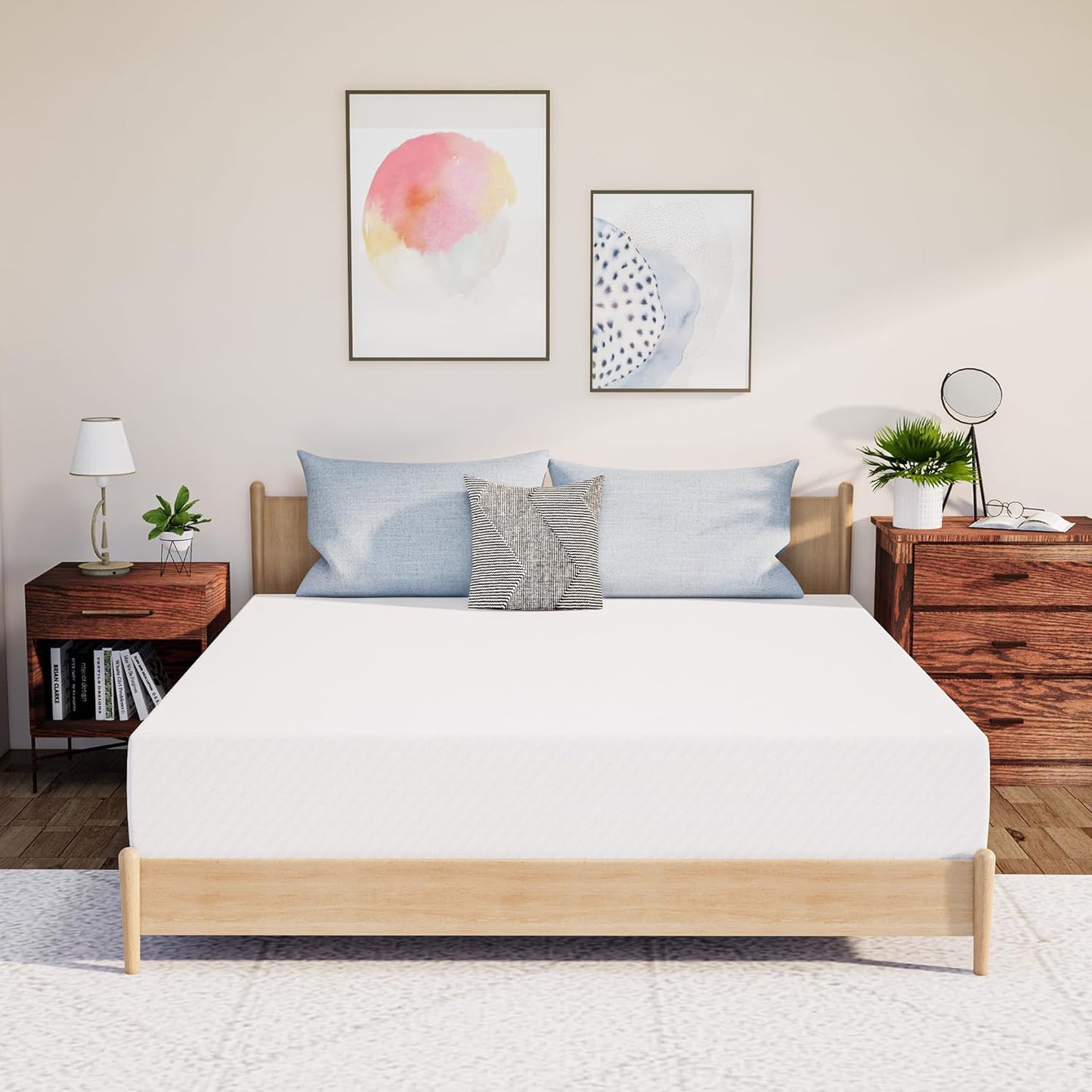 Neo Sleep 8 Inch Twin Cooling Gel Memory Foam Mattress Medium Firm CertiPUR-US Certified Foam, Mattress in a Box Enhanced Pressure Relief Removable Soft Cover No Fiberglass (Twin, 8 in)