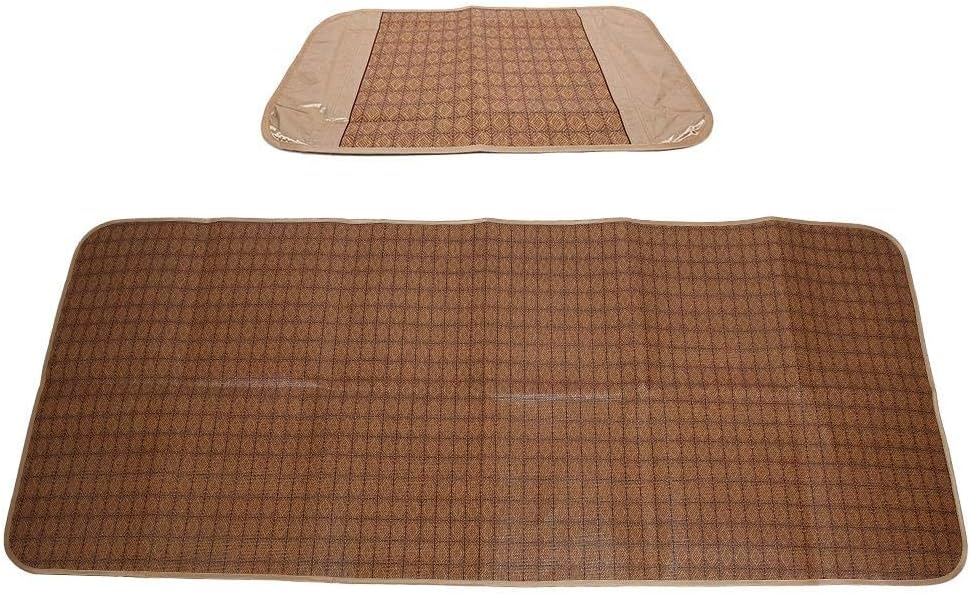 TOPINCN Summer Sleeping Mat Rattan Foldable Cool Pad Student Bed Cusion Cooling Mat for Home School Dormitory