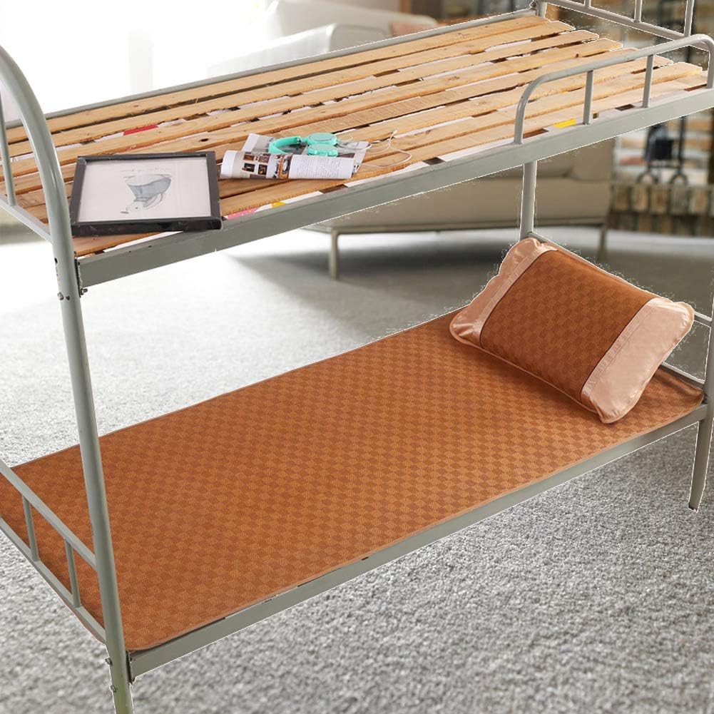 Summer Sleeping Mat, 195x80cm/76 8x31 5in Foldable Summer Bed Mat Cool Sleeping Mattress Cooling Bed, Mattress Topper Pad Rattan for Home School Dormitory