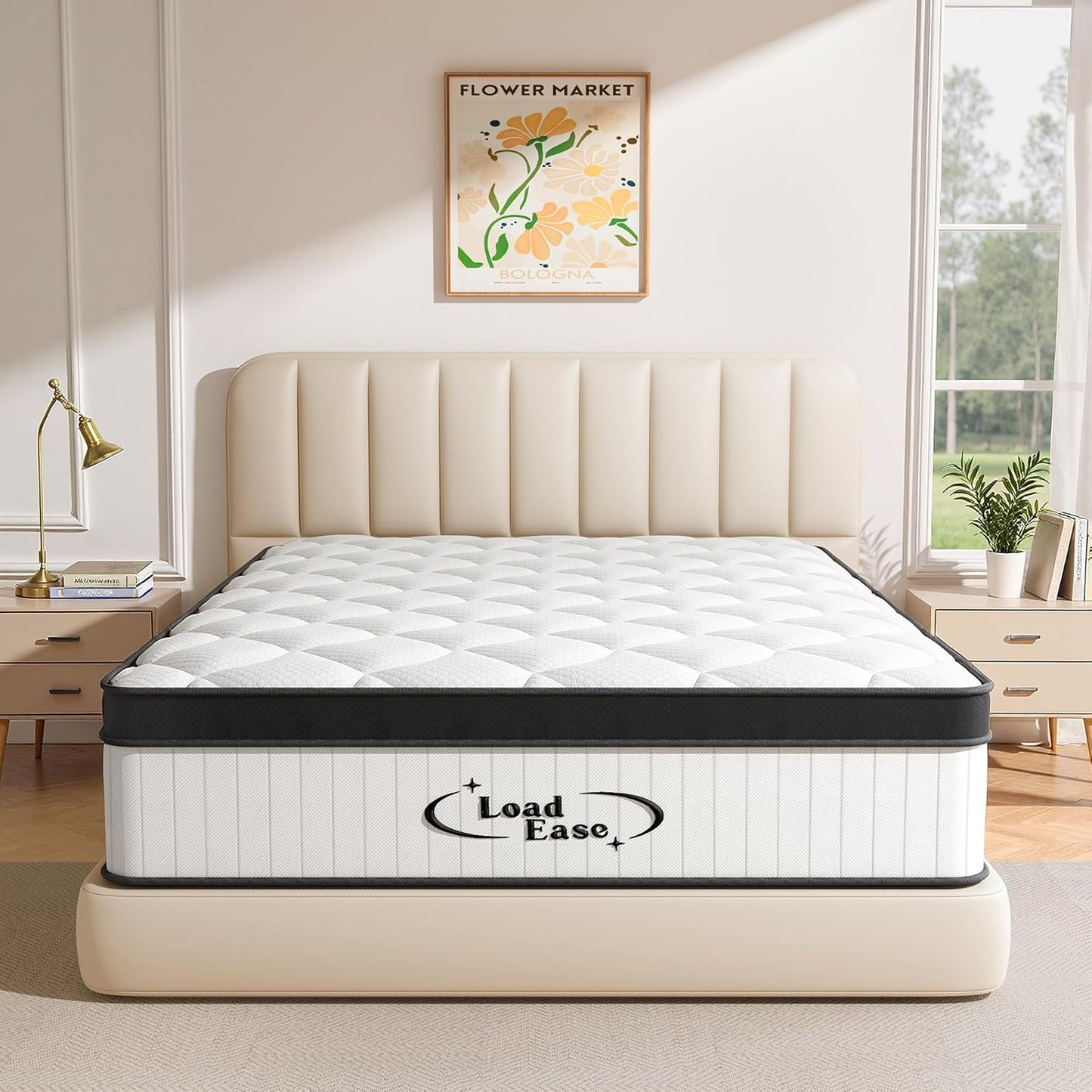 Mattress Queen Size, 12 Inch Queen Hybrid Mattress in a Box, Medium Firm Memory Foam & Individually Wrapped Pocket Springs for Pain Relief, Motion Isolation, CertiPUR-US Certified