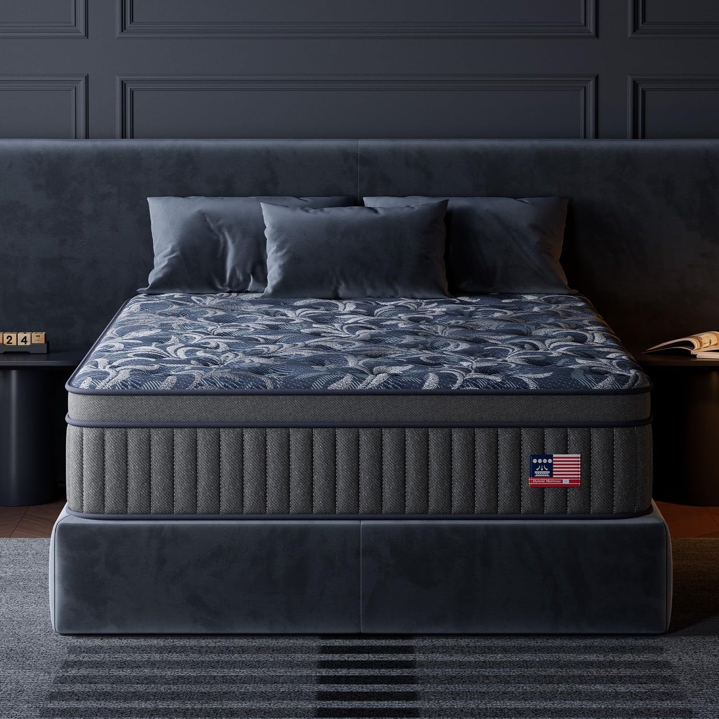 Queen Mattress, 10 Inch Cooling Gel Hybrid in a Box with Gel Memory Foam, Pain-Relieving Hybrid Mattress for Extra Lumbar & Hip Support,Individually Wrapped Pocket Coils,CertiPUR-US