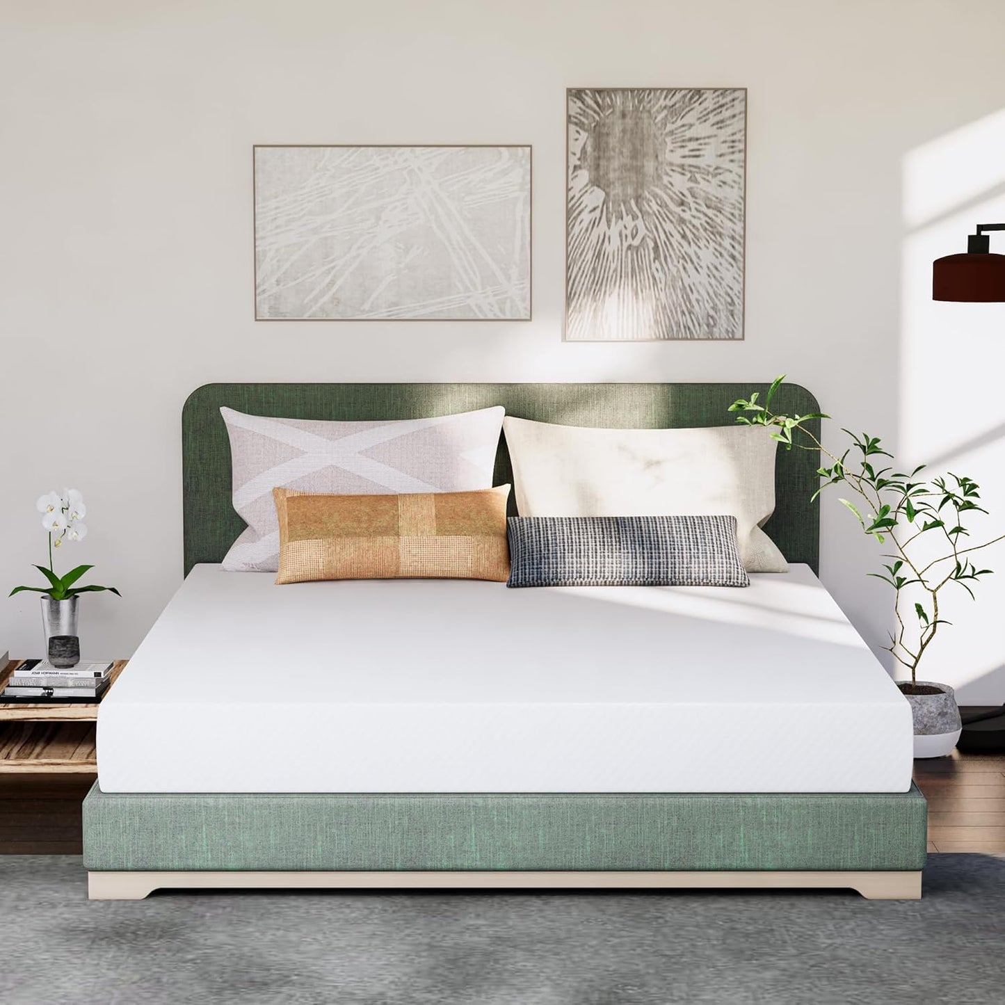 Neo Sleep 8 Inch Twin Cooling Gel Memory Foam Mattress Medium Firm CertiPUR-US Certified Foam, Mattress in a Box Enhanced Pressure Relief Removable Soft Cover No Fiberglass (Twin, 8 in)