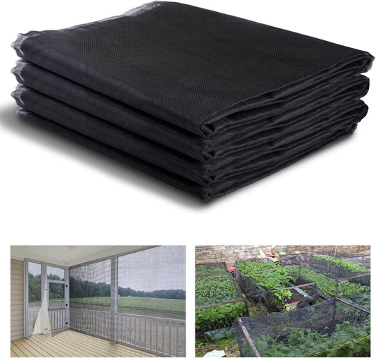 Stronger Garden Mesh Netting - 10 x 33 ft PPT Nano Bird Net Barrier, Mosquito Netting Screen for Outdoor Plants Vegetables Patios Balconies Terraces, Shading Rate 33% (Black)