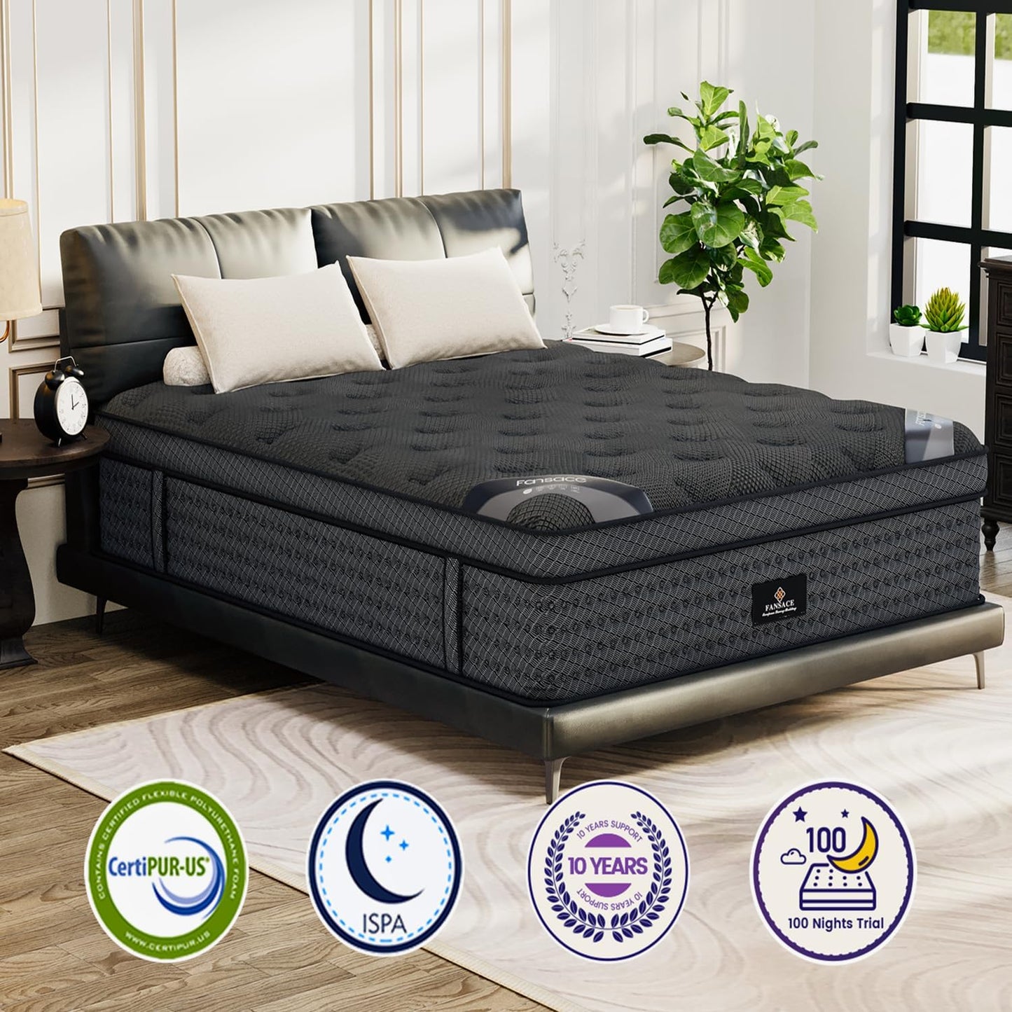 California King Mattress, 14 Inch Deluxe Hybrid Cal King Mattress in a Box, Medium Firm Mattresses With Gel Memory Foam & Pocket Spring, Pressure Relief, Cooling, Extra Edge Support [Upgraded Support]