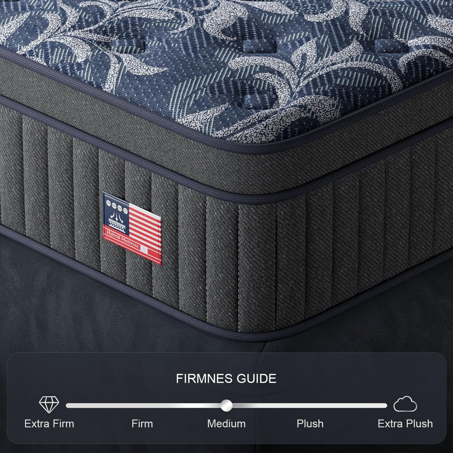 Queen Mattress, 10 Inch Cooling Gel Hybrid in a Box with Gel Memory Foam, Pain-Relieving Hybrid Mattress for Extra Lumbar & Hip Support,Individually Wrapped Pocket Coils,CertiPUR-US