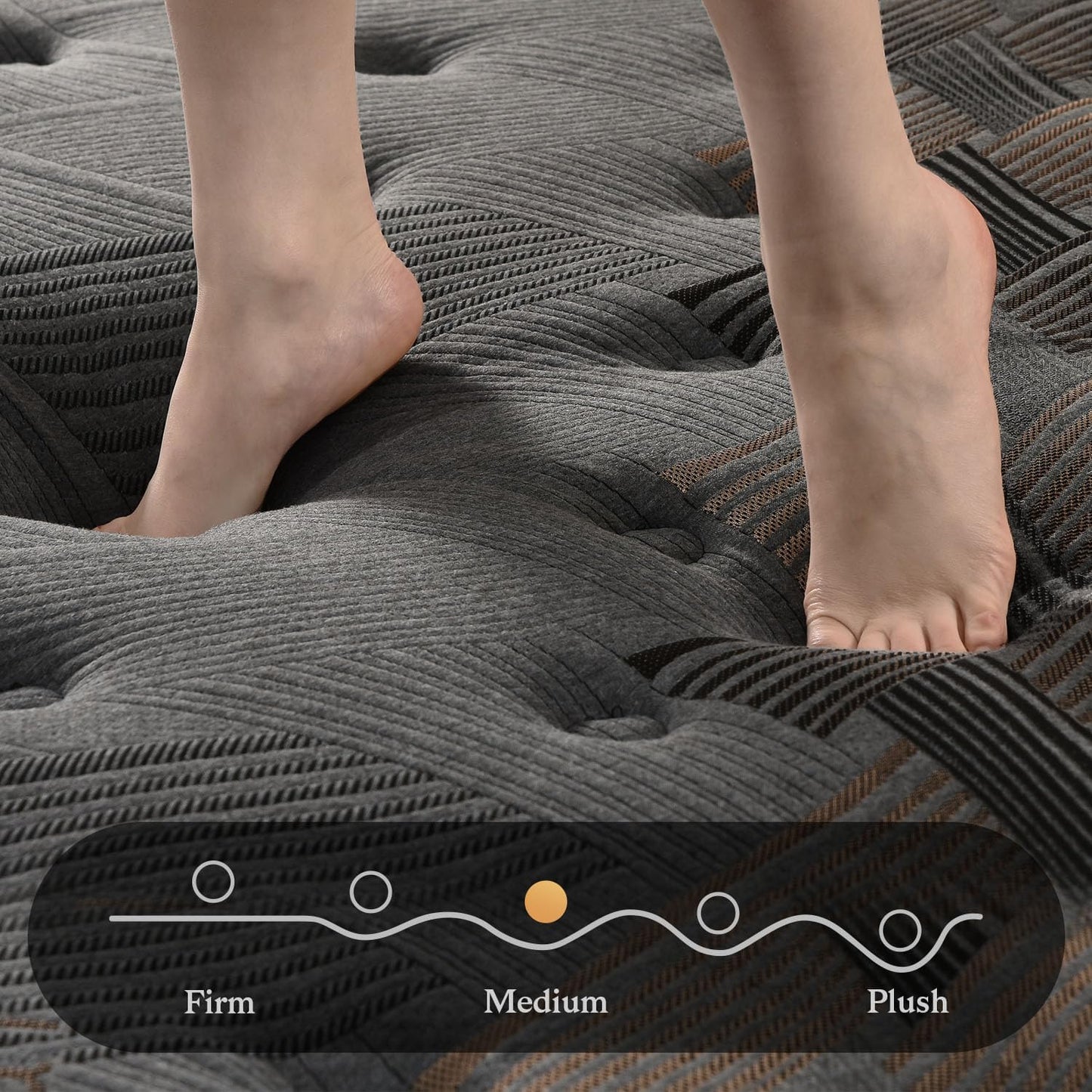 Full Size Mattress, 10 Inch Hybrid Mattress in a Box, Memory Foam and Individual Pocket Springs,Zoned Support,Fiberglass Free, Soft and Breathable.
