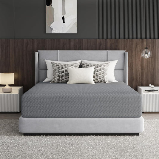 Novilla 14 inch King Size Mattress, Cooling Memory Foam Mattress King with Enhanced Airflow, Pressure Relief & Durable Support, CertiPUR-US Certified Mattresses in a Box with Breathable Fabric