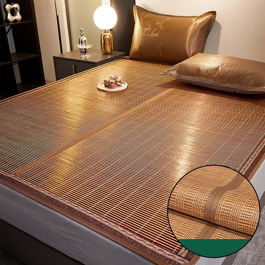 Summer sleeping mat bamboo,Double-Sided Cooling Bed Sheet Air Conditioning Mat,Folding Smooth Air Conditioning Mat for Bed,bamboo bed mat cooling summer sleeping mat,bamboo and rattan woven cooling ma