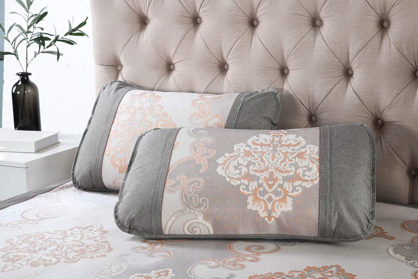 3-Piece Mat Summer Cooling Mattress Topper, Cooling Mat Mattress Pad Cover (Queen) Grey